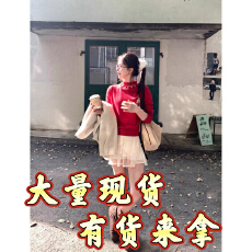 批发2026春季新甜美波点蕾丝拼接A字<b class='q'>半身</b>裙女显瘦蓬蓬裙休闲百搭<b class='q'>短裙</b>