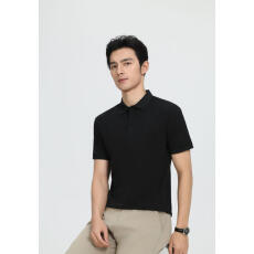 批发100%冰丝棉 200克时尚翻领 POLO 衫 休闲<b class='q'>商务</b>两用纯色短袖 T 恤