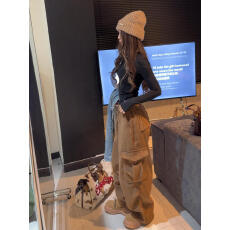 批发修身气质显瘦长袖套头外穿打底上衣休闲百搭洋气宽松长裤<b class='q'>时尚</b>套装