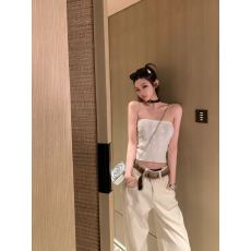 批发法式INS风辣妹针织抹胸背心女秋冬高级感内搭上衣<b class='q'>休闲</b>裤两件套