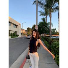 批发辣妹黑色露背无袖针织挂脖吊带女春季2026新款修身上衣紧身<b class='q'>长裤</b>