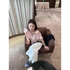 批发2026早<b class='q'>春</b>新款韩系纯欲风性感露肩一字肩上衣百搭高腰显瘦休闲裤