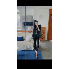 批发静奢极简风女慵懒氛围感<b class='q'>显瘦</b>高级感长袖上衣辣妹外穿高腰<b class='q'>裤</b>子时尚