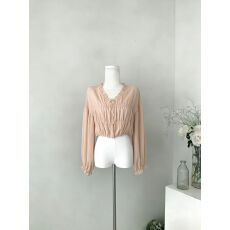 批发'微醺甜酒'<b class='q'>雪纺</b>皱衬衫微透罩衫罗曼蒂克小衫附230G加厚莫代尔抹胸