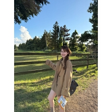 批发「【8.4晚8点】im向 科茨晚风’英伦风<b class='q'>双排扣</b>翻领中长款<b class='q'>风衣</b>外套