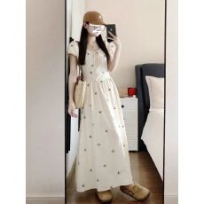 批发法式碎花<b class='q'>泡泡袖</b><b class='q'>连衣裙</b>子女夏季2026年新款小众高级感气质绝美长裙
