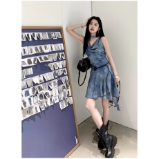 批发优质质量  美式辣妹短袖T恤女夏季新款小众卡通印花薄款百搭上衣