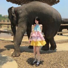 批发fortylions中长款彩色无袖挂脖a字波点蛋糕连衣裙女夏季甜美裙子