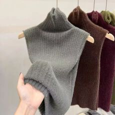 批发针织衫女海马毛水貂绒毛衣冬季新款高级感高领<b class='q'>打底衫</b>女内搭背心潮