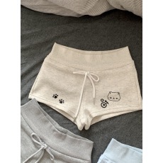 批发日系可爱软妹宅系印花短裤女辣妹夏季休闲百搭阔腿松紧腰短<b class='q'>裤子</b>