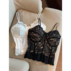 批发纯欲辣妹性感蕾丝吊带背心女<b class='q'>春</b>季新款外穿带胸垫修身内搭打底上衣