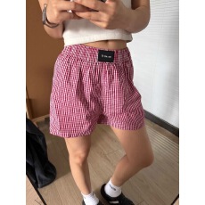 批发美式复古格纹短裤打底裤男女街头风叠穿外穿<b class='q'>内裤</b>松紧宽松潮牌短裤