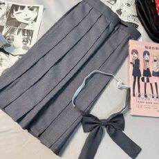 批发日系纯色jk新款制服<b class='q'>百褶裙</b>短裙学院显瘦<b class='q'>半身裙</b>灰色裙子JK高级