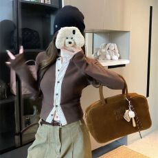 批发260克人棉抓毛  撞色条纹拼接设计感长袖<b class='q'>开衫</b><b class='q'>圆领</b>内搭T恤短款上衣