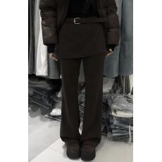 批发熊小姐家2025腰带高腰休闲裤女神喇叭屁帘裤百搭