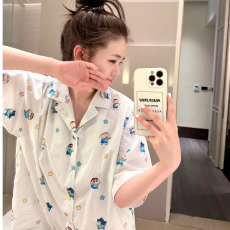 批发2026新款春夏印花家居服短袖长裤时尚<b class='q'>卡通</b>甜美可爱春秋家居服套装