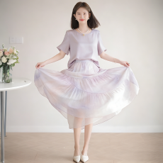 批发2026新款设计感小众休闲时尚减龄洋气小香风裙子两件套装女装夏季