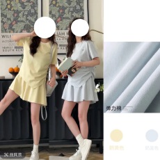 批发孕妇装夏装短袖抽绳上衣<b class='q'>夏季</b>短裤2026新款孕妇套装小清新两件套夏