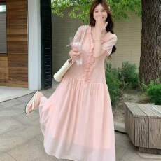 批发夏装2026夏日清新度假风长裙洋气<b class='q'>孕妇</b><b class='q'>裙</b>薄款遮肚子<b class='q'>孕妇</b><b class='q'>连衣裙</b>