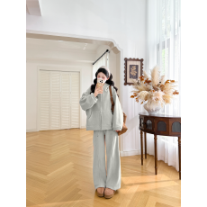 实拍孕妇装2026秋冬新款时尚版型加厚连帽长袖开衫卫衣阔腿裤套装
