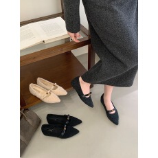 批发加绒版2025秋冬新款法式绝美巨好看尖头蝴蝶结内增高气质单鞋