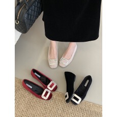 批发内增高版～2025秋<b class='q'>冬</b>新款绝美小单鞋加绒水钻配裙子晚晚风单鞋