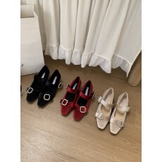 绝美不累脚方头水钻配裙子内增高秋冬新款巨百搭毛毛加绒单鞋