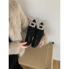 批发单里版！绝美水钻内增高尖头内增高玛丽珍秋冬新款气质单鞋