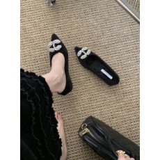 批发丝绒内增高版～绝美配裙子气质晚晚风尖头水钻百搭好穿毛毛单鞋