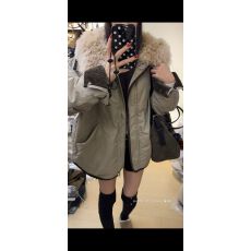 批发BU RIVERS 2025冬季新品高品质环保皮草大毛领羊毛棉棉服<b class='q'>外套</b>