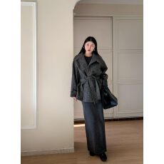 批发灰色短款双面<b class='q'>羊绒</b><b class='q'>大衣</b>女2025新款秋冬季小个子韩系呢子羊毛呢外套