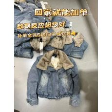 批发韩国东大门2025冬季新款时尚百搭宽松毛领<b class='q'>牛仔</b>羽绒服<b class='q'>外套女</b>