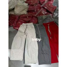 批发3R3秋冬2025新款韩版休闲阔腿裤运动裤女灰色宽松直筒加绒长裤