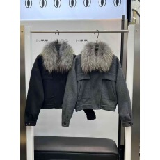 批发十三行INSS美式复古设计感大毛领可拆卸收腰飞行夹克外套秋<b class='q'>冬</b>新款