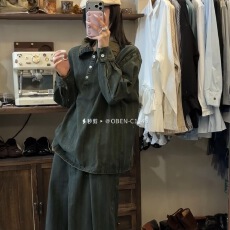 批发2026套装女夏季新款休闲老钱风高级感条纹<b class='q'>衬衫</b>上衣阔腿裤套装