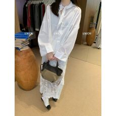 批发英伦风设计白色飘带蝴蝶结<b class='q'>衬衫</b>+优雅蕾丝刺绣侧开叉半身裙套装