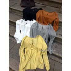 批发现韩国东大门代2025秋ATMOSPHERE洋气后背荡领系带百搭纯色T恤女