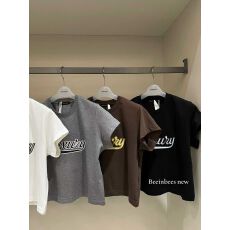 批发新款南油高端26夏圆领小版T恤可乐系字母印花洋气休闲百搭超短T