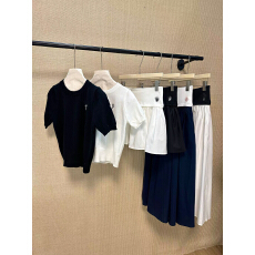 批发拉夫小马标针织短袖+高腰阔腿<b class='q'>裙裤</b>两件套夏季显瘦休闲套<b class='q'>装</b>