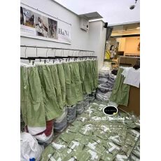 批发GOD正版财神家2026年夏季新款松紧腰抽绳洋气宽松撞色休闲长裤女