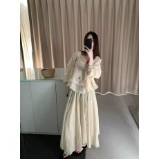 批发韩系苎麻吊带开衫套装女2026夏季新款温柔风刺绣半身裙三件套