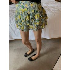 批发LILUSHOP莱赛尔压褶碎花<b class='q'>半身裙</b>女夏季百搭休闲花花裤裙甜美蛋糕裙