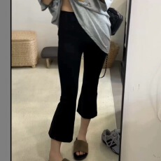 批发2026新款女装<b class='q'>时尚</b>气质百搭修身显瘦女神<b class='q'>打底裤</b>瑜伽喇叭裤七分裤