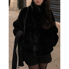 批发2025<b class='q'>秋</b>冬新款 韩版高端名媛淑女气质水貂毛皮草外套