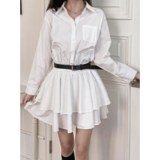 批发韩版chic 春季<b class='q'>可爱</b>甜美气质日常休闲百搭长袖<b class='q'>连衣裙</b>