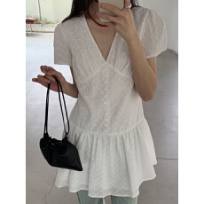 批发2026春季新款 韩版小众设计感淑女气质<b class='q'>连衣裙</b>