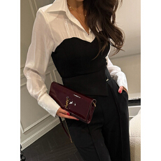 批发2026春夏新款 韩版轻熟时尚淑女气质假两件衬衫上衣