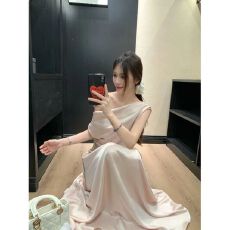 批发法式气质套装露肩短袖衬衫女夏季香槟色纯欲半身裙a字长裙两件套