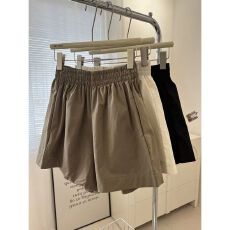 批发官图纯棉夏季百搭高腰韩版宽松休闲直筒a字腰热裤