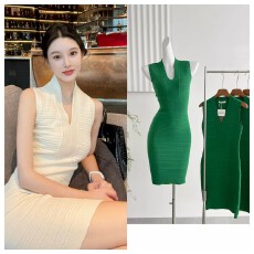 批发<b class='q'>韩国</b>气质女神范性感纯欲小香风高级感法式冰丝针织<b class='q'>连衣裙</b>OL小个子